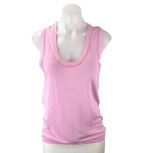 Zara Women's Pink Sleeveless Scoop Neck Basic Cami Camisole Tank Top Size XL
